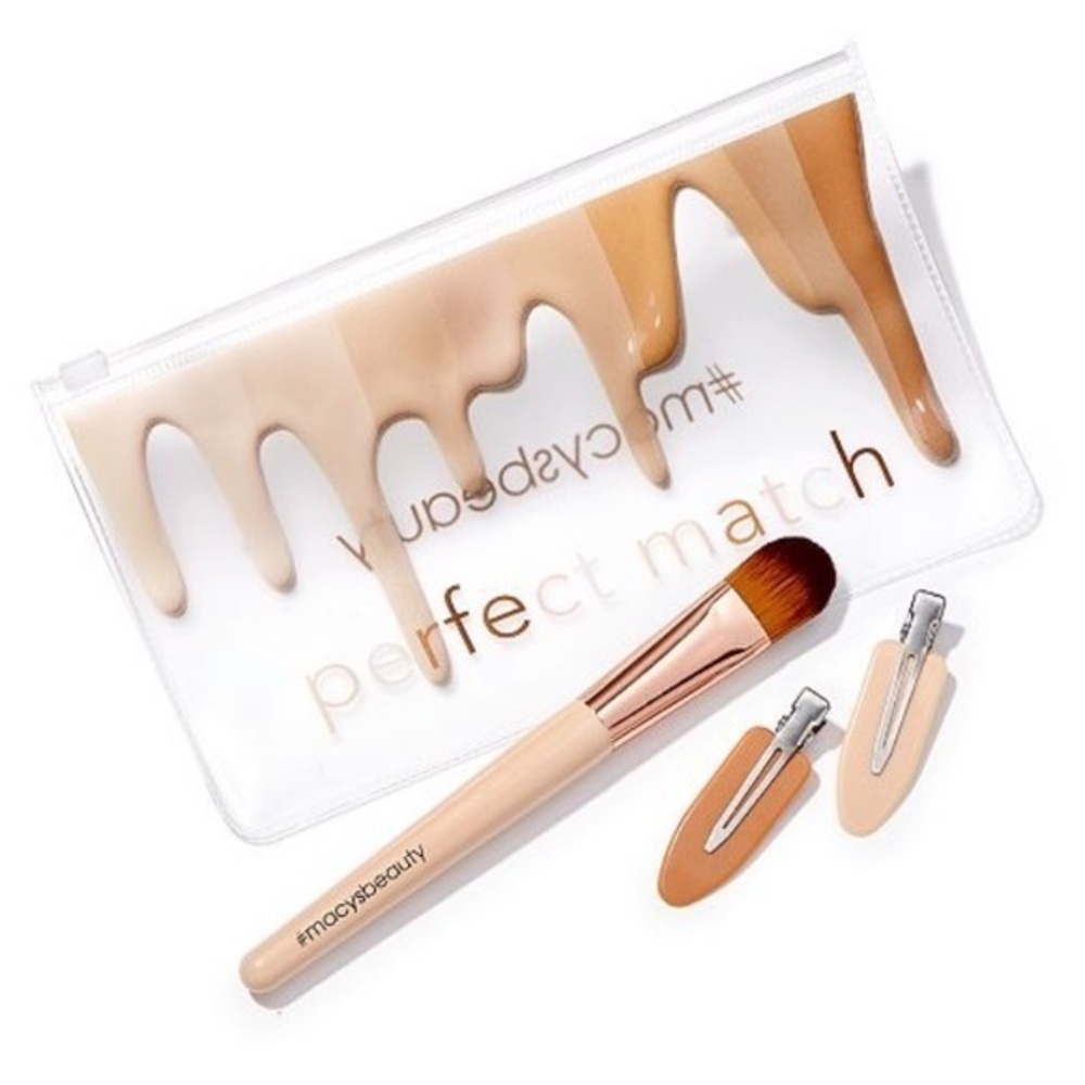 4-Piece MakeUp Beauty Pouch w/ Foundation Brush